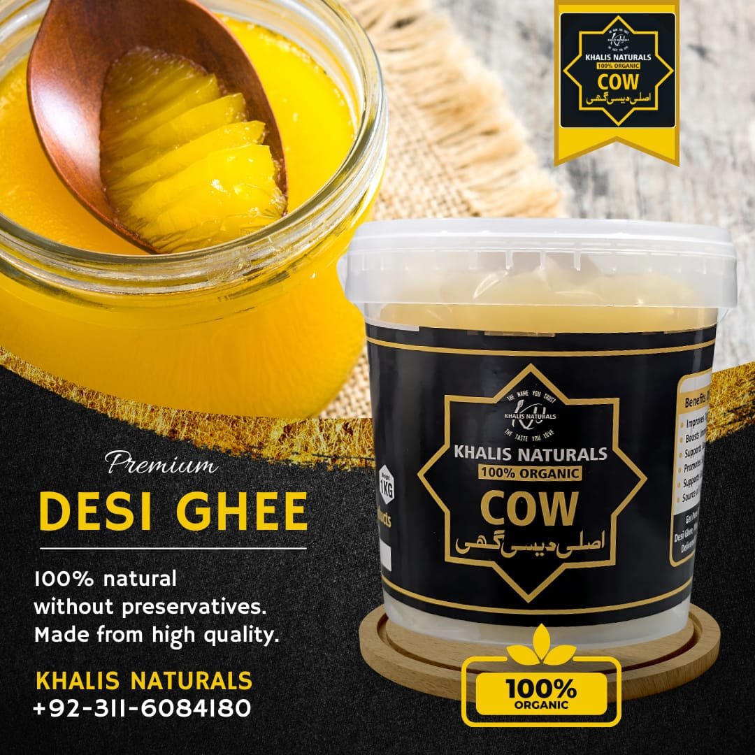 Khalis Naturals 100% Organic Cow Desi Ghee